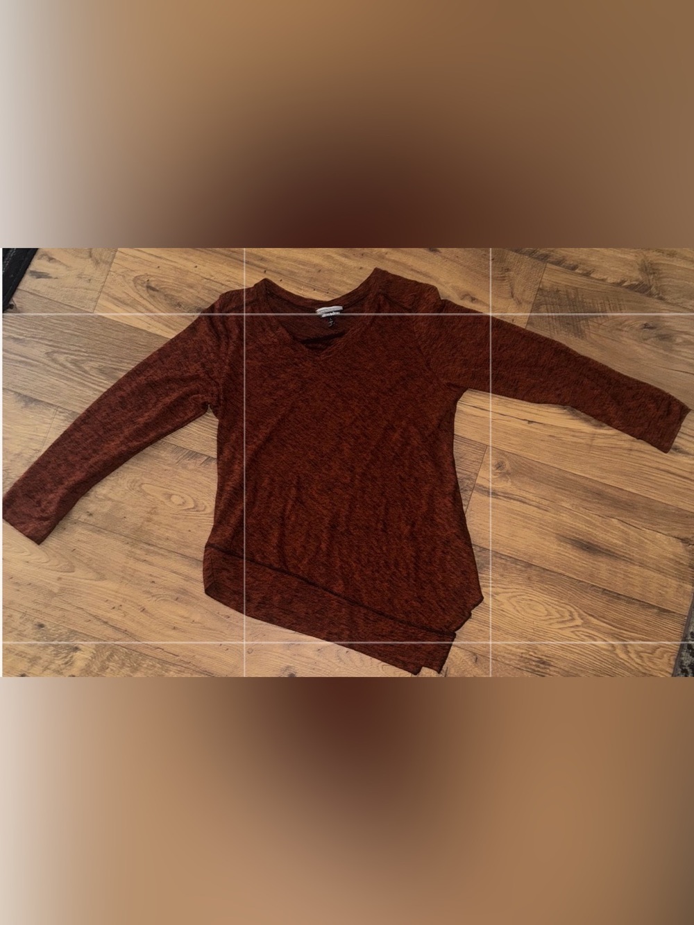 Vintage 2006 Allison Brittney Burnt Orange V-Neck Long Sleeve Sweater Fall Vibes